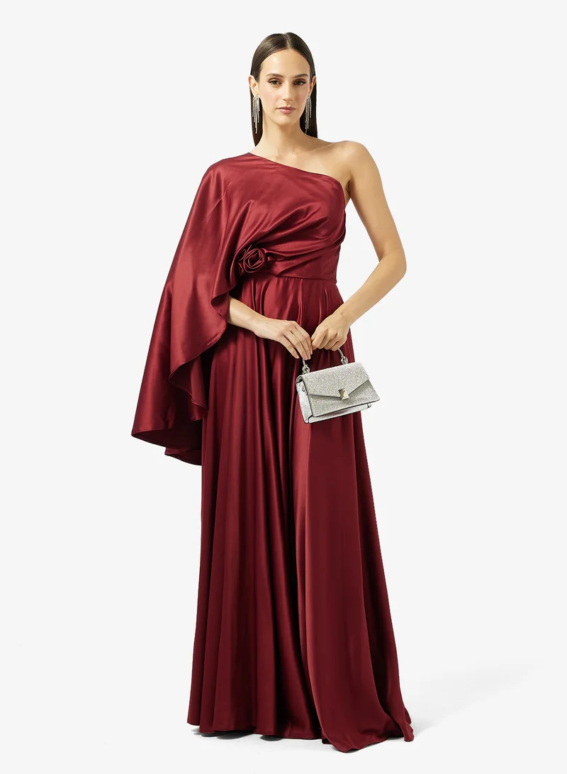 Namshi x  One Shoulder Draped Evening Gown for Women | Best Price UAE